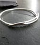 Sterling Silver Bangle, Crossover Bangle, Hallmarked - Image 3