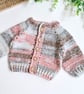 Crochet Newborn Baby Cardigan – Baby Cloud Colourway  - Image 5