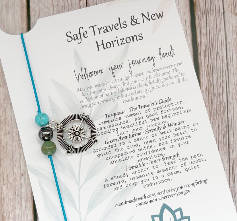 Safe Travels Passport Page Minder Charm, Travel Gifts, Travelling Compass