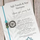 Safe Travels Passport Page Minder Charm, Travel Gifts, Travelling Compass