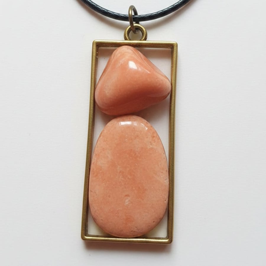 Multidimentional healing crystal, Celestobarite Shamanic Oracle Stone Pendant