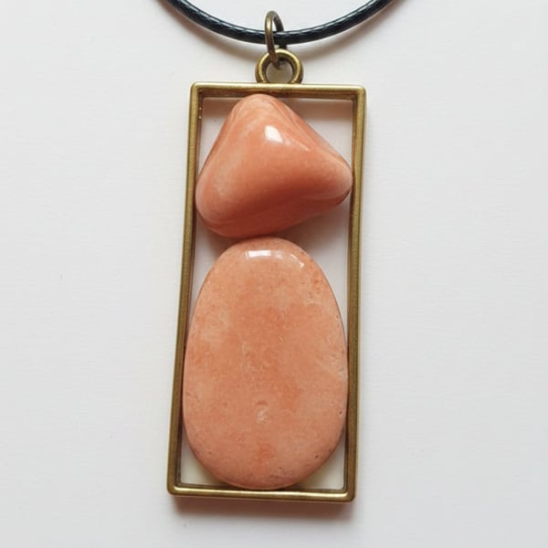 Multidimentional healing crystal, Celestobarite Shamanic Oracle Stone Pendant