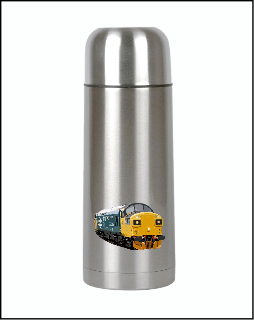 diesel train,37 design ,stainless steel, flask,british railway,class 37 diesel  