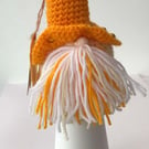 Orange yellow Gnome Hat with beads