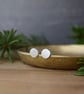 Recycled Silver Stud Earrings - Handmade Jewellery - Image 2