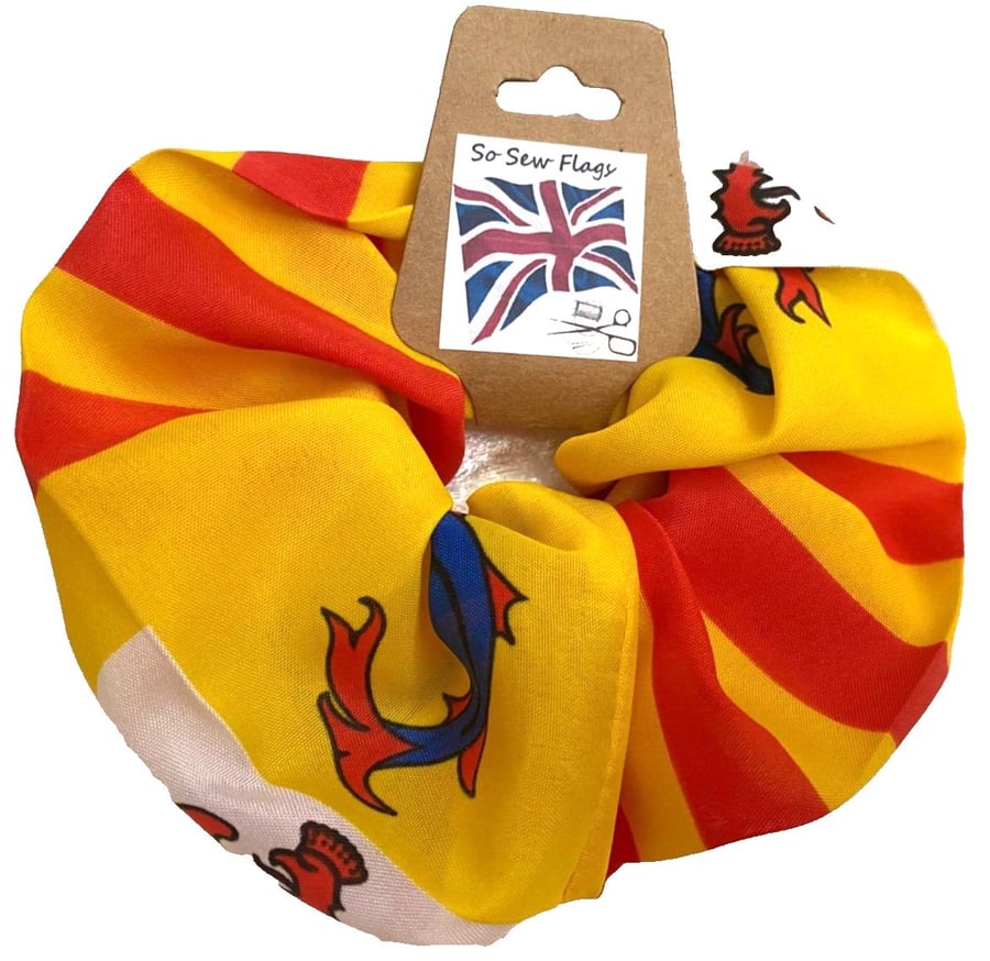 Provence Cote D'azur France Flag Hair Scrunchie Scrunchies Accessory Band