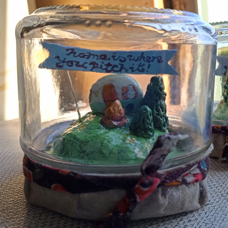 Upcycled caravan holiday terrarium 