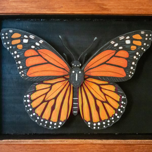 Monarch Butterfly - 3D  Wall Art