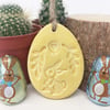 Pottery Easter Egg decoration Ceramic Easter Egg patterned egg bright pattern