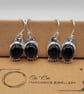 Onyx and Sterling Silver Dangle Earrings  - Image 6