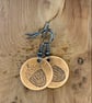 Acorn - Handmade Etched Copper Earrings SMALL - Image 1