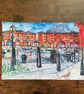 Market view Albert Dock watercolour print - Image 2