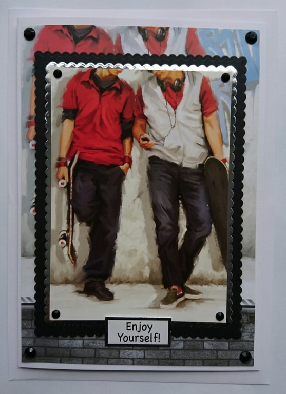 Boy Teenager Birthday Card Any Occasion Skateboards Boys Teenagers Enjoy