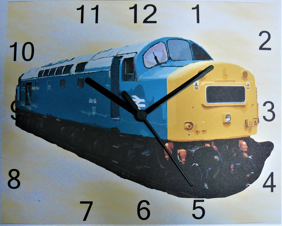 class 40 diesel train wall hanging clock classic diesel train railway engine 