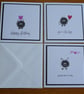 Pack of 3 mini cards - Love Bug - Image 1