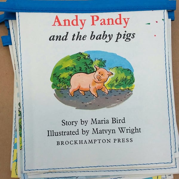 Book bunting - Andy Pandy (and the baby pigs)
