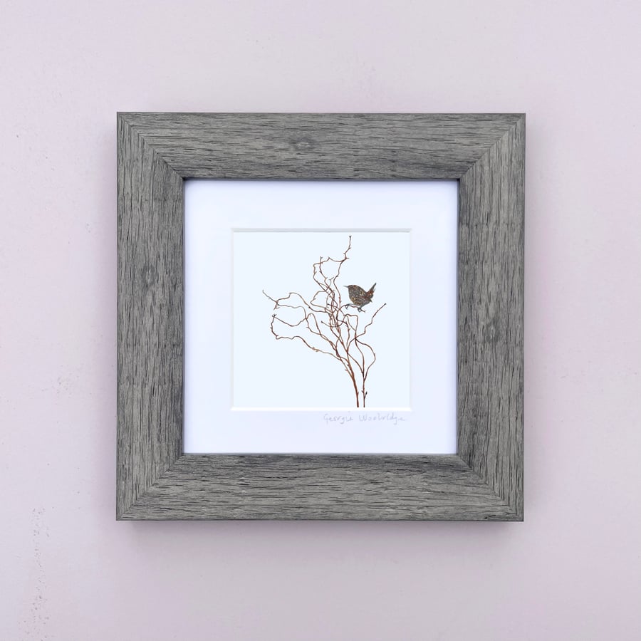 'Twisted Willow' 5" x 5" Framed Print