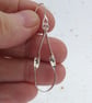 Sterling Silver Twisted Ribbon Earrings - Handcrafted Flat Wire Jewellery - Image 4