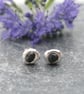 Organic Silver and Sapphire Earrings, September Birthstone - Image 7