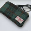 Harris Tweed Zipped Soft Glasses Case Handmade Scottish Wool Pouch