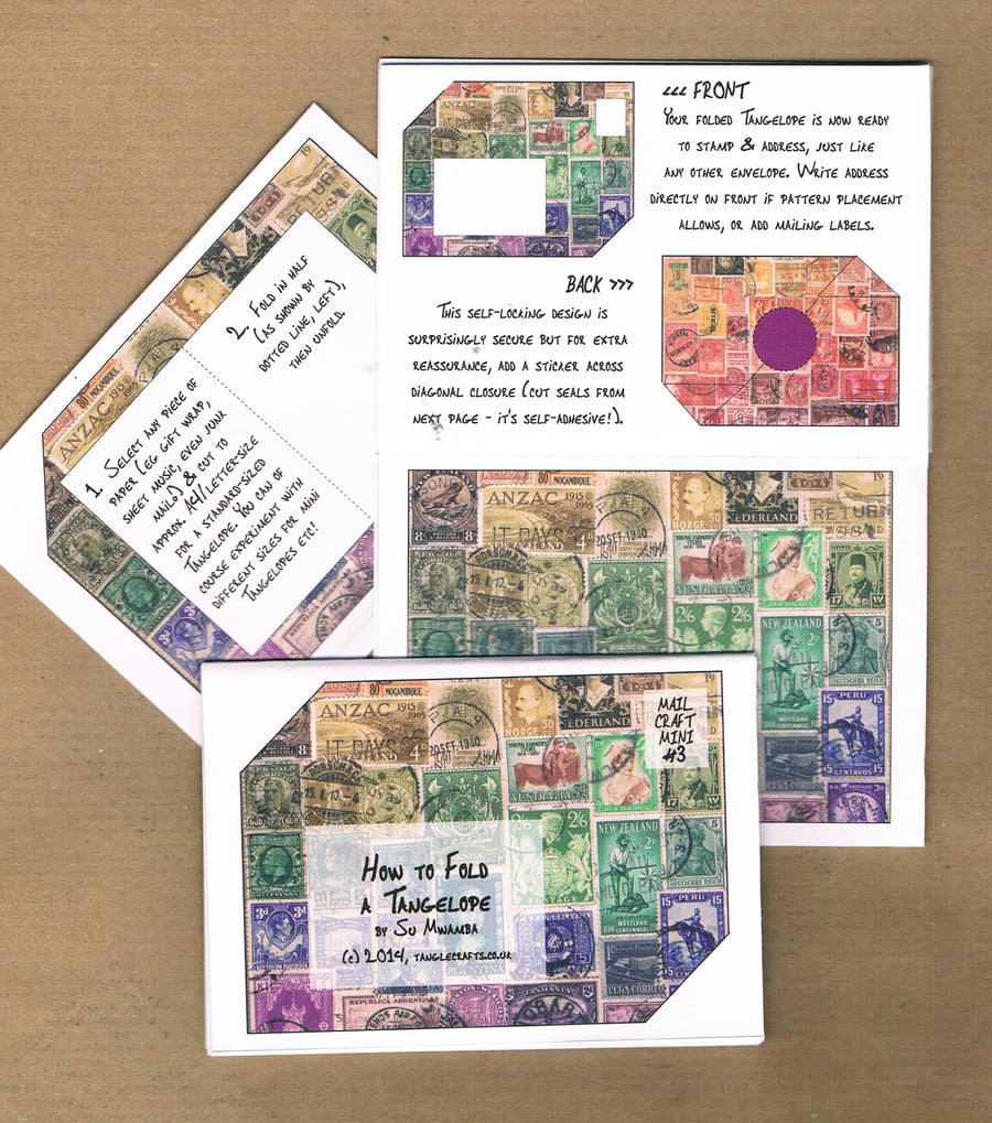 DIY ORIGAMI ENVELOPE - Mail Craft Mini Zine 3 - a self-mailer tutorial