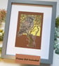 Little Owl original drawing, owl artwork, bird wall art - Image 2