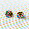 Vintage tin multi pattern disc studs