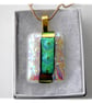 White Teal 239 Pendant Gold plated chain - Image 1