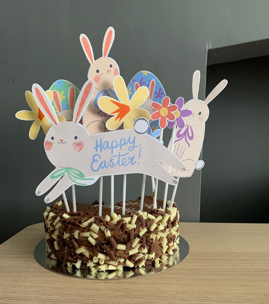 Jollitops : Easter Cake Toppers : Pack of 10 : Easter egg hunt 