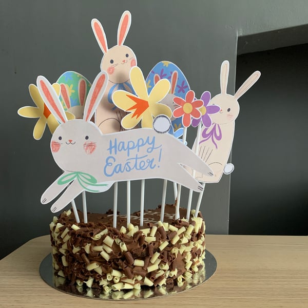 Jollitops : Easter Cake Toppers : Pack of 10 : Easter egg hunt 