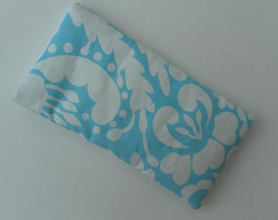 Turquoise and White Glasses Case