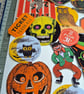 Vintage Junk Journal Kit, Halloween Die cuts.