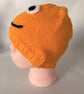 Childrens hand knitted smiley face hat - Folksy
