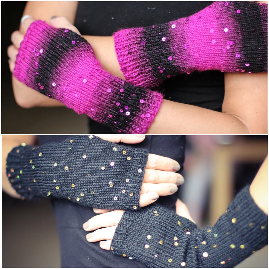 Hand warmers , Fingerless Gloves ( customer order)