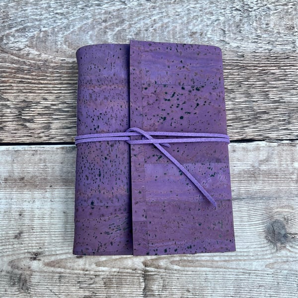 Cork A6 Journal Notebook in Lavender Purple
