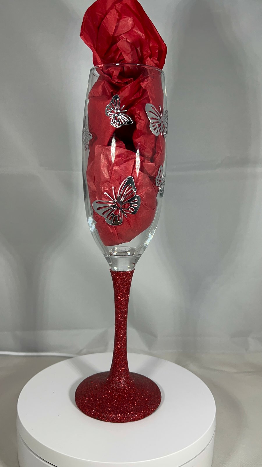 Classic Butterflies Champagne Glass