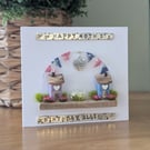 Personalised Birthday Card With Removable Wooden Cottage Gift
