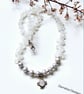 Sri Lankan Moonstone & Grey Freshwater Baroque Pearl Sterling Silver Necklace 