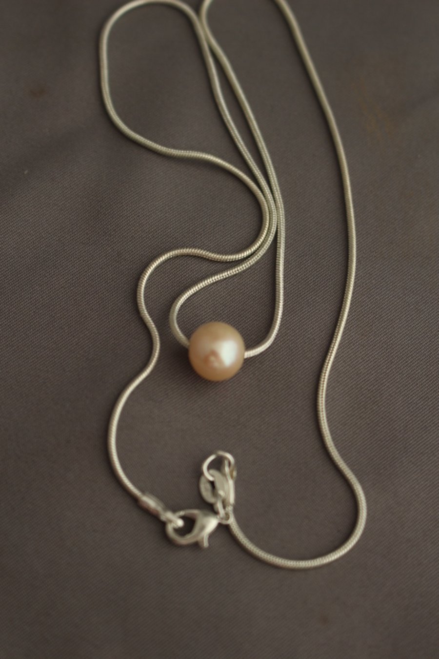 Snake Chain Pearl Necklace