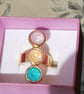 Adjustable Vertical Trio Swarovski Delite Ring - Image 1