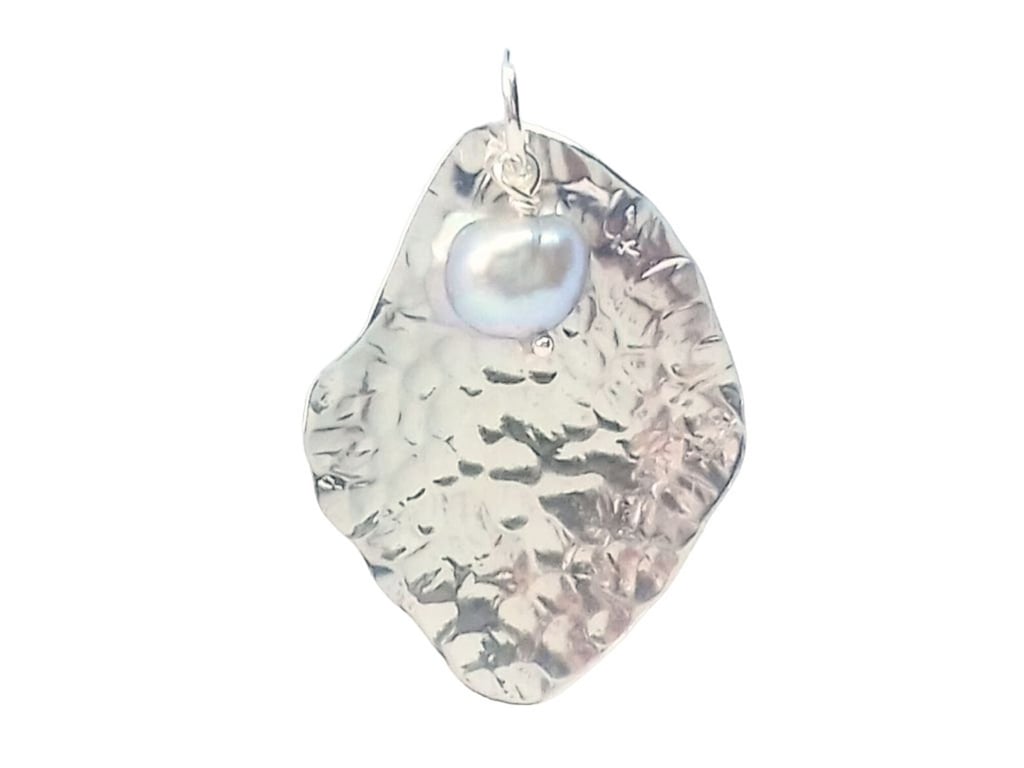 Potato Peel Sterling Silver Pendant