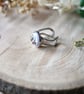 Hypoallergenic, Adjustable Silver Stainless Steel Ring - Real Shells - Image 2