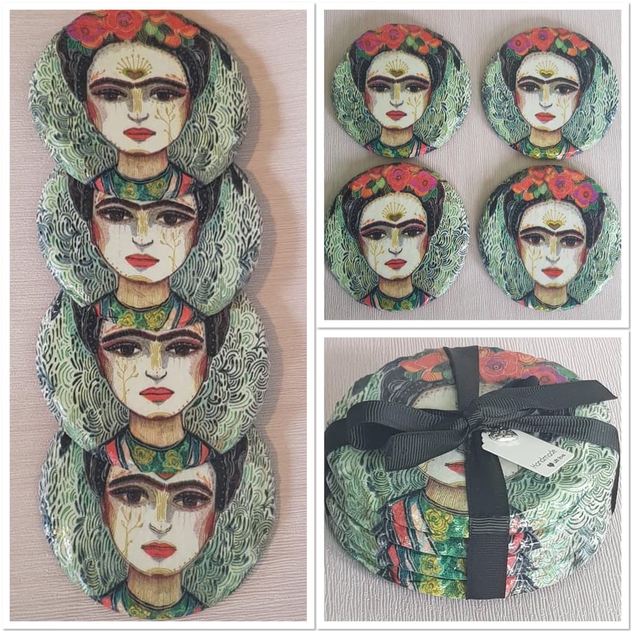 Frida kahlo slate coasters
