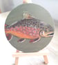 Wooden Coaster handpainted with a Brown Trout.   - Image 4