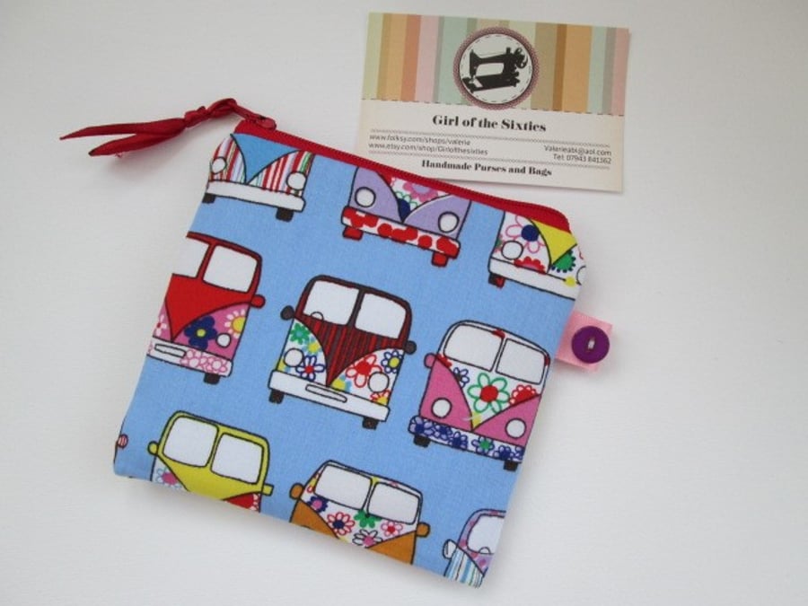 SALE Coin Purse with Camper Vans