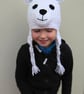 Crochet polar bear novelty hat, Toddler, child, adult size - Image 2