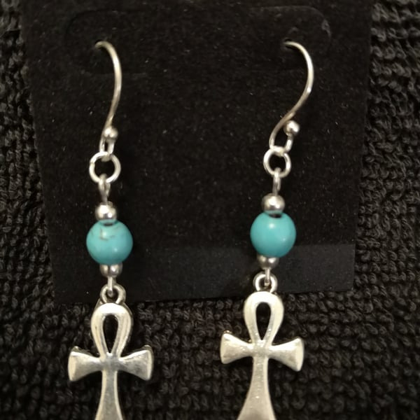 Ankh earrings