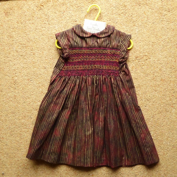 Hand smocked dress Size 2 years