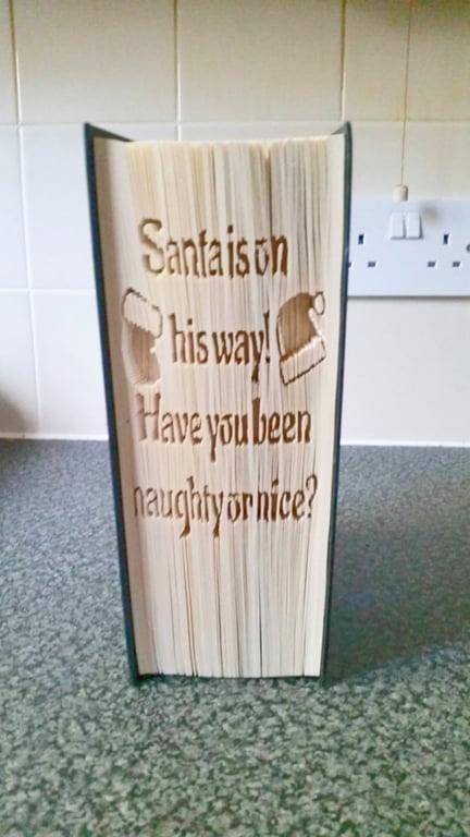 Santa is on his way CUT & FOLD Book Folding Pattern - EMAILED PDF PATTERN