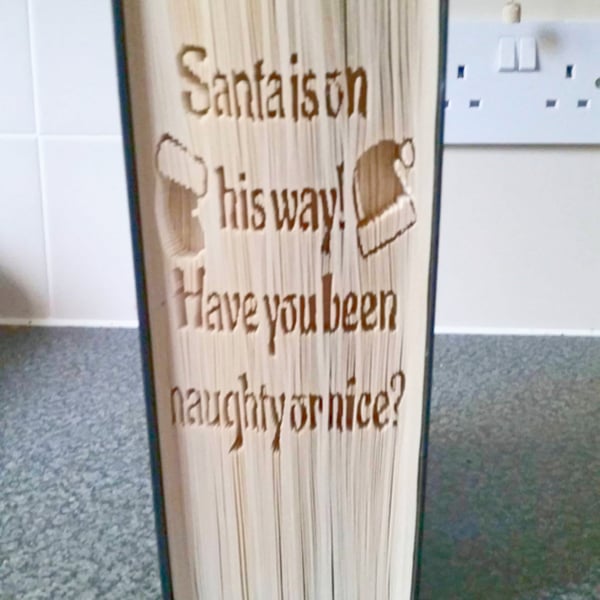 Santa is on his way CUT & FOLD Book Folding Pattern - EMAILED PDF PATTERN